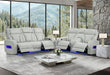 U8611 BLANCHE SILVER P2 PWR REC SOFA/PWR CONSOLE REC LOVESEAT - Pay Less Furniture (NJ)
