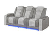 U8000 GREY PWR REC SOFA W/PHR, DDT, READING LIGHT & LED LIGHT - Pay Less Furniture (NJ)