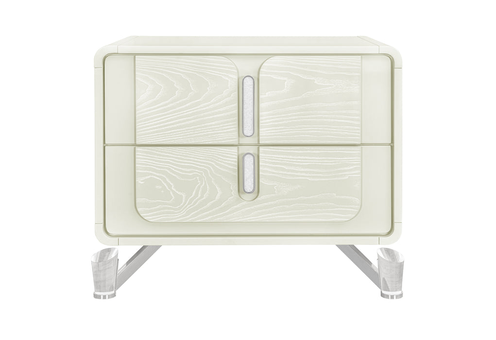 LYRA BEIGE NIGHTSTAND WITH USB - Pay Less Furniture (NJ)