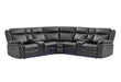 UM02 BLACK SECTIONAL - Pay Less Furniture (NJ)