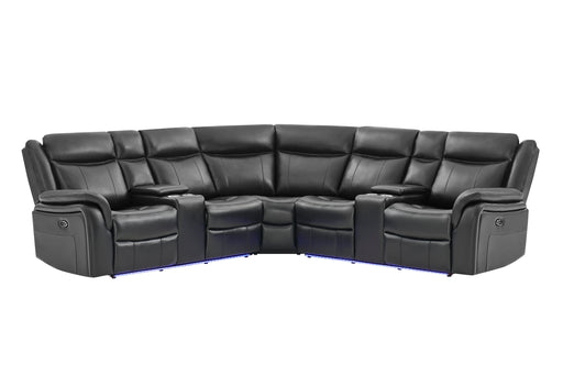 UM02 BLACK SECTIONAL - Pay Less Furniture (NJ)