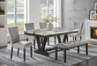 D1319 BLK/WHT DINING TABLE, 4 D1319 LT GREY DC & D1319 LT GREY BN - Pay Less Furniture (NJ)