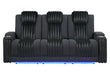U8000 BLACK PWR REC SOFA W/PHR, DDT, READING LIGHT & LED LIGHT - Pay Less Furniture (NJ)