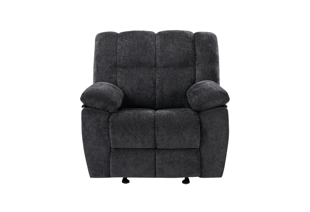 U6000 BLACK GLIDER RECLINER - Pay Less Furniture (NJ)