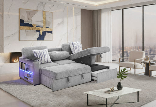 U0214 GREY SOFA BED - Pay Less Furniture (NJ)