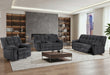U6000 BLACK GLIDER RECLINER - Pay Less Furniture (NJ)