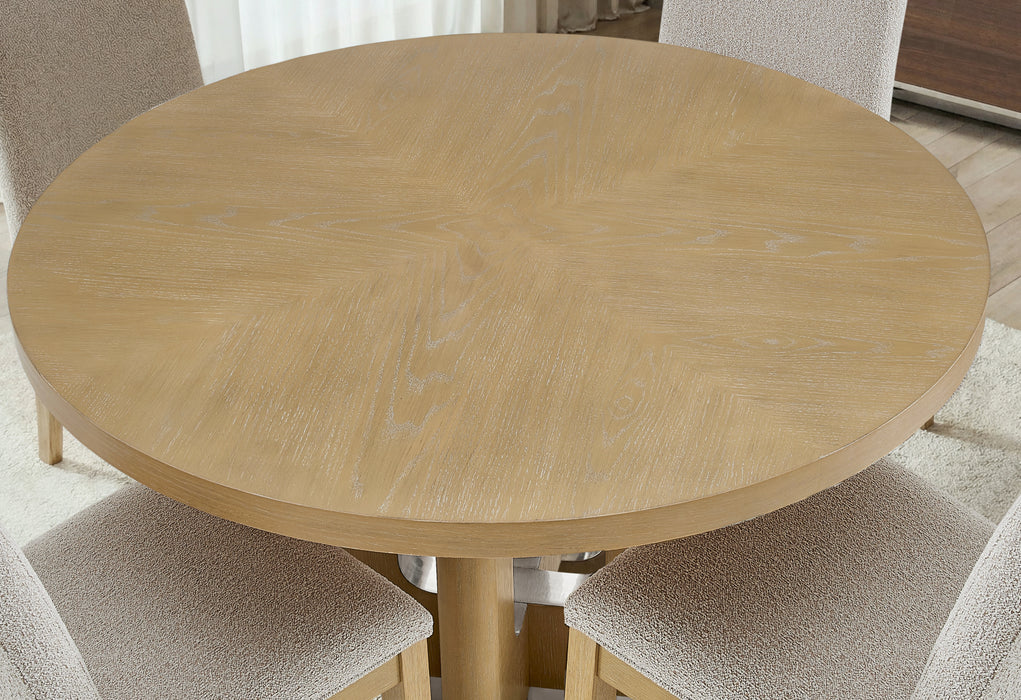 D3124 NATURAL DINING TABLE 48" AND 4 D1248 DINING CHAIR - Pay Less Furniture (NJ)