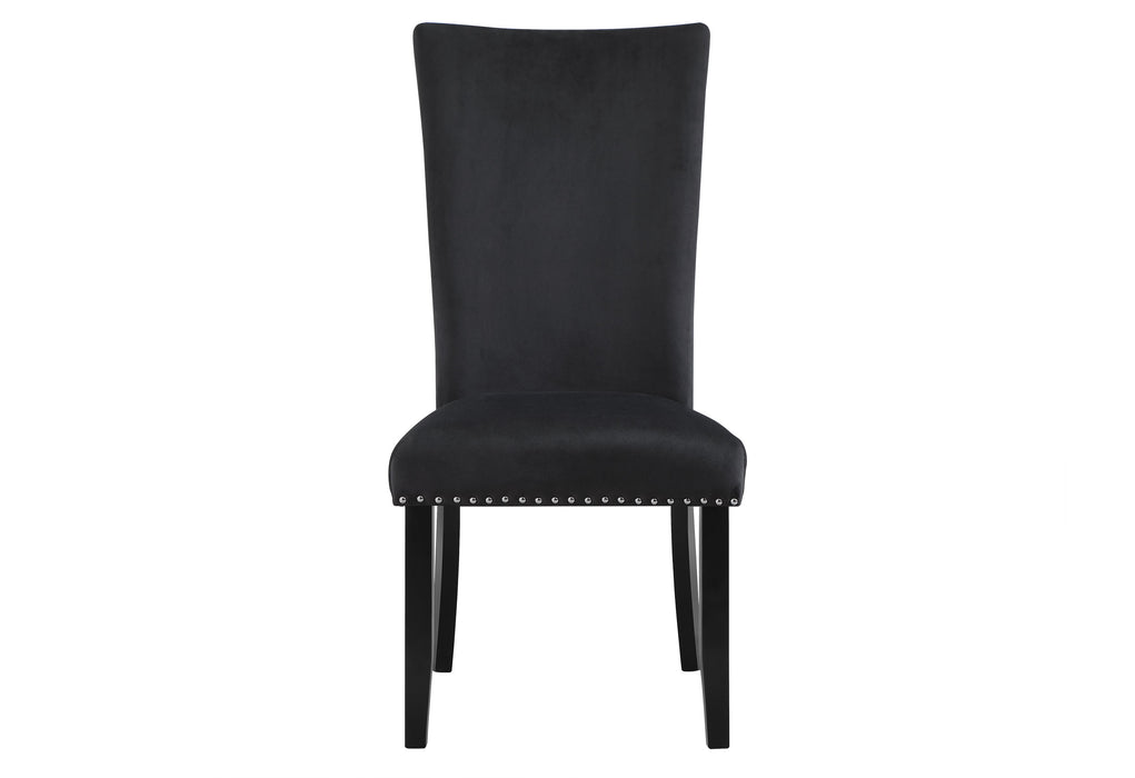 D02 DINING TABLE + 6 D03 BLACK DINING CHAIRS - Pay Less Furniture (NJ)
