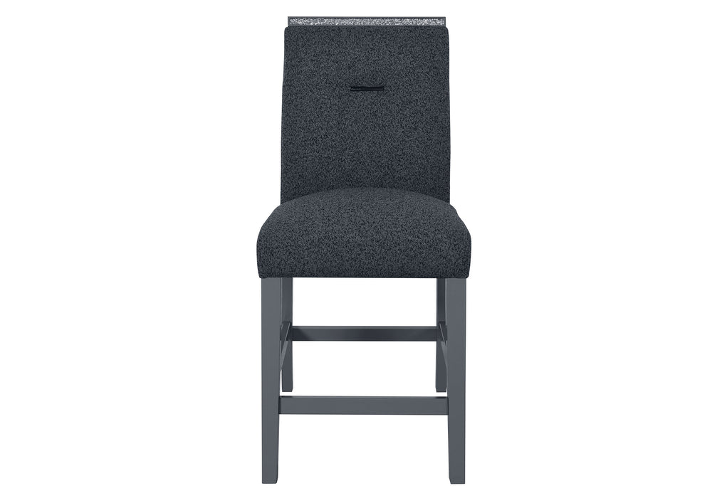 MONACO DARK GREY BAR TABLE AND 8 MONACO DARK GREY BAR STOOLS - Pay Less Furniture (NJ)