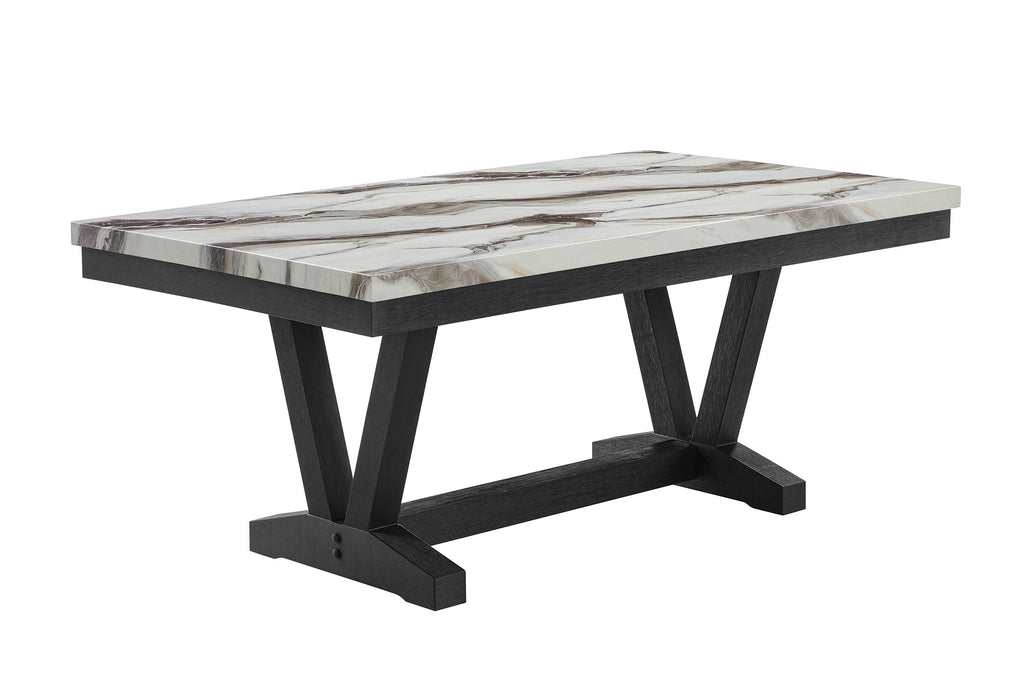 D1319 BLACK/WHITE DINING TABLE - Pay Less Furniture (NJ)