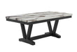 D1319 BLACK/WHITE DINING TABLE - Pay Less Furniture (NJ)