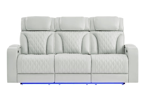 U8611 BLANCHE SILVER PWR REC SOFA WITH PHR AND LED - Pay Less Furniture (NJ)