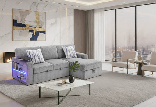 U0214 GREY SOFA BED - Pay Less Furniture (NJ)